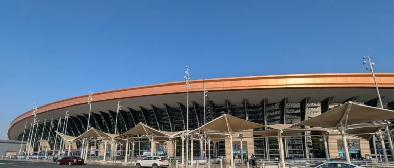 King Abdulaziz International Airport terminal exterior in Jeddah