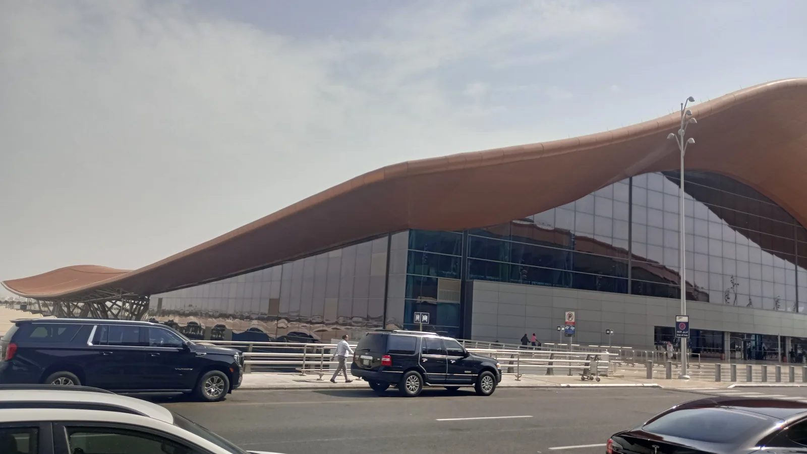 Terminal exterior at King Abdulaziz International Airport in Jeddah