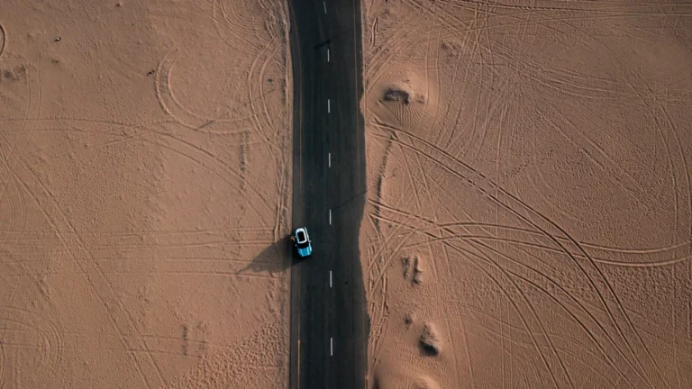 Private taxi on the highway from Makkah to Madinah