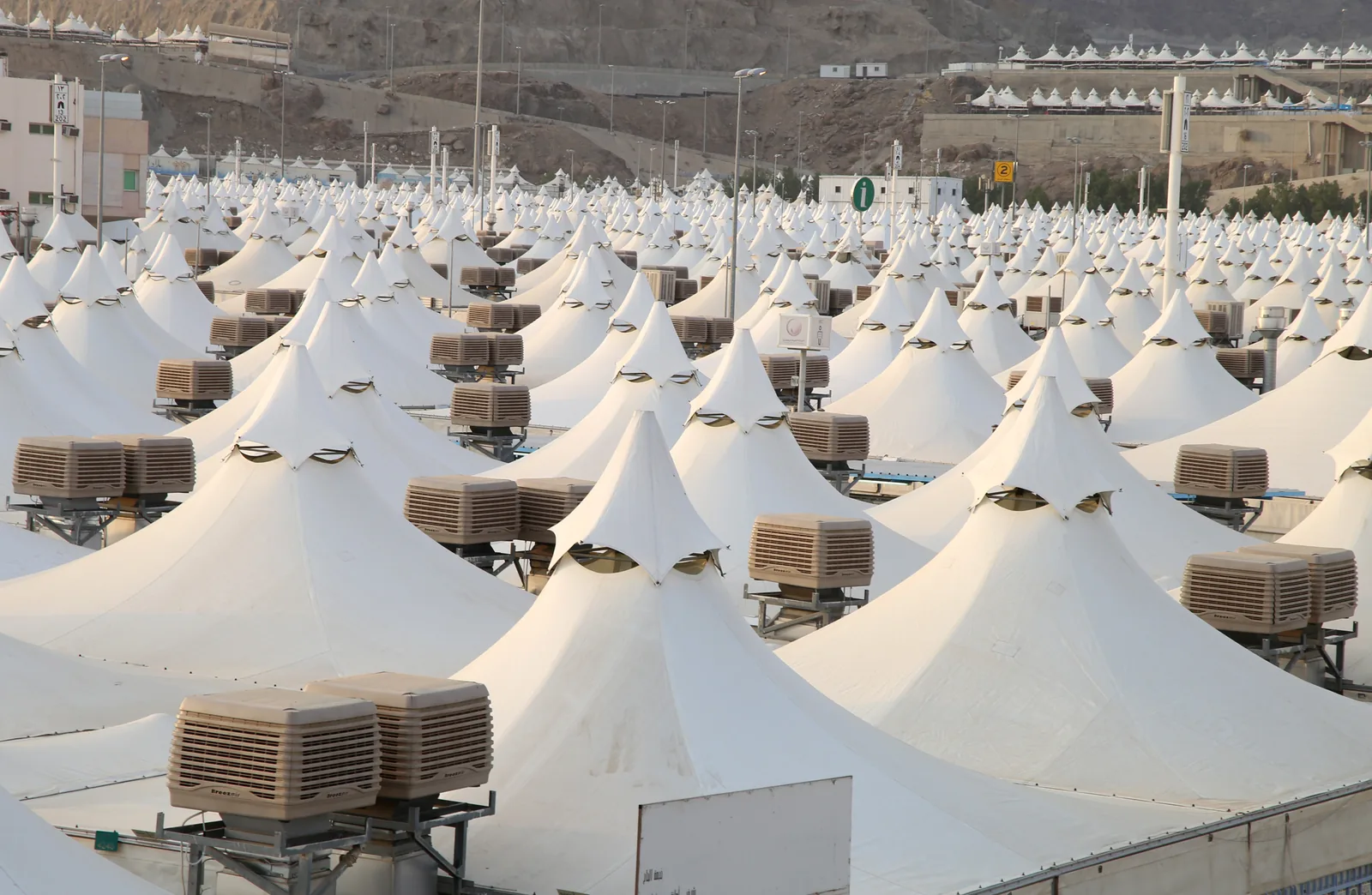 Tent city of Mina near Makkah